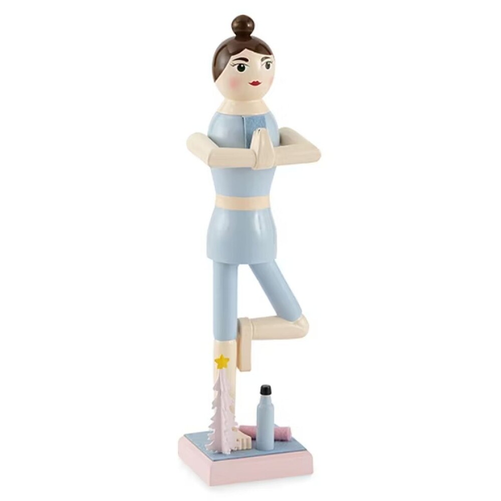 Wooden Christmas Nutcracker, 14", WHITE YOGA FEMALE/GIRL INSTRUCTOR, YOGI 644,NP